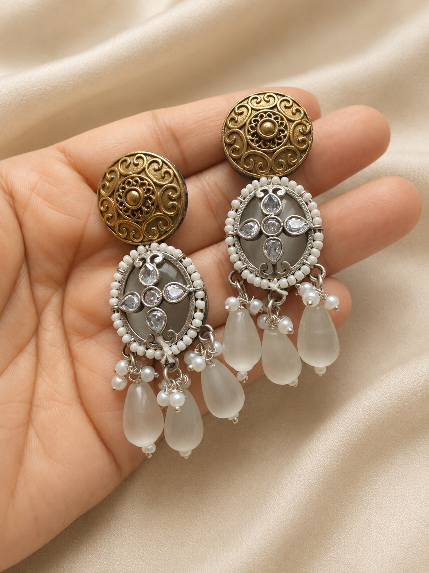 Dual Tone  Necklace Set