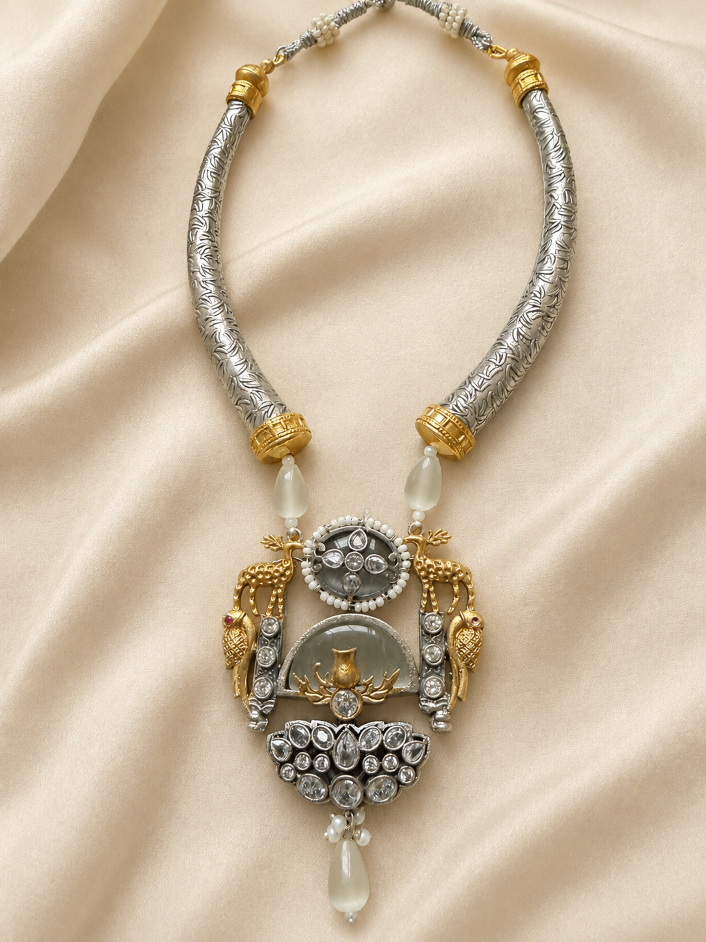 Dual Tone  Necklace Set