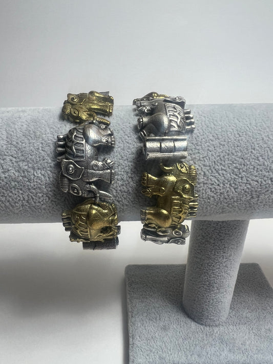 Dual tone Elephant kada/Bangle. Size 2.4