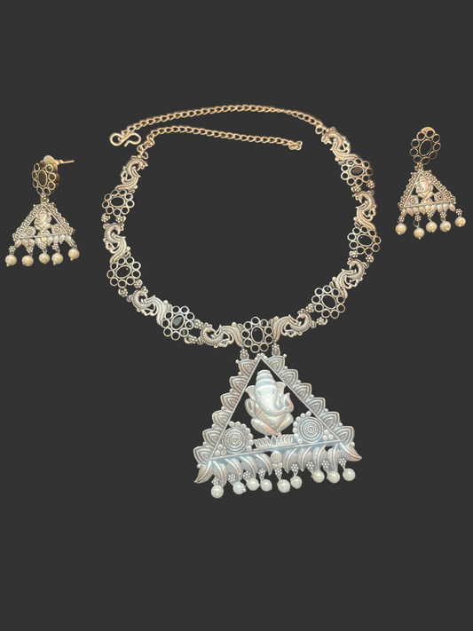 Ganeshji inspired Choker /Necklace Set
