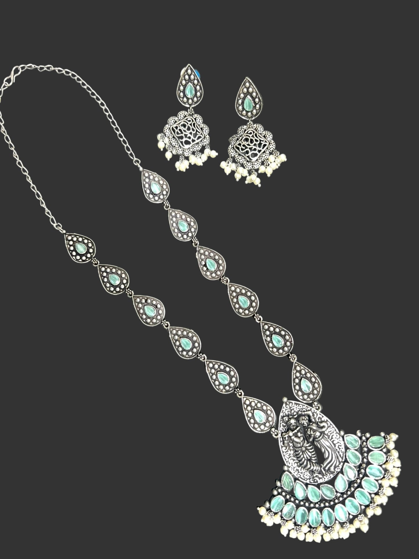 Radha Krishna Long Necklace Set