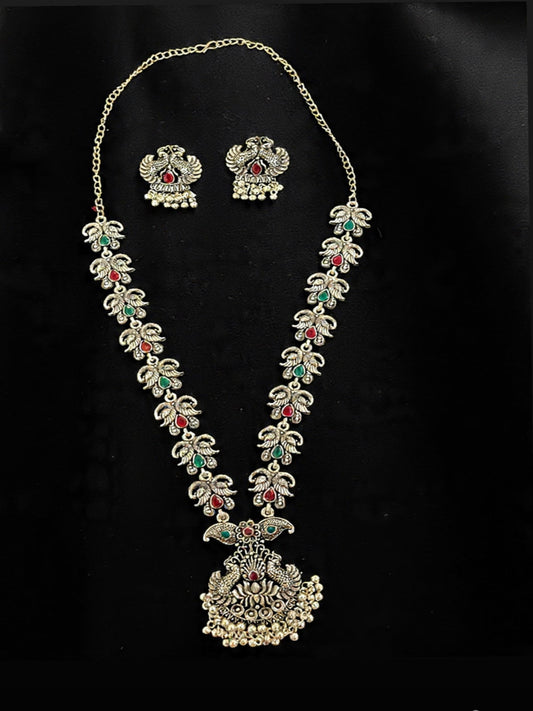 German Silver Long Necklace Set