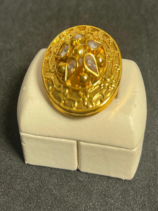 Gold Plated Adjustable Ring