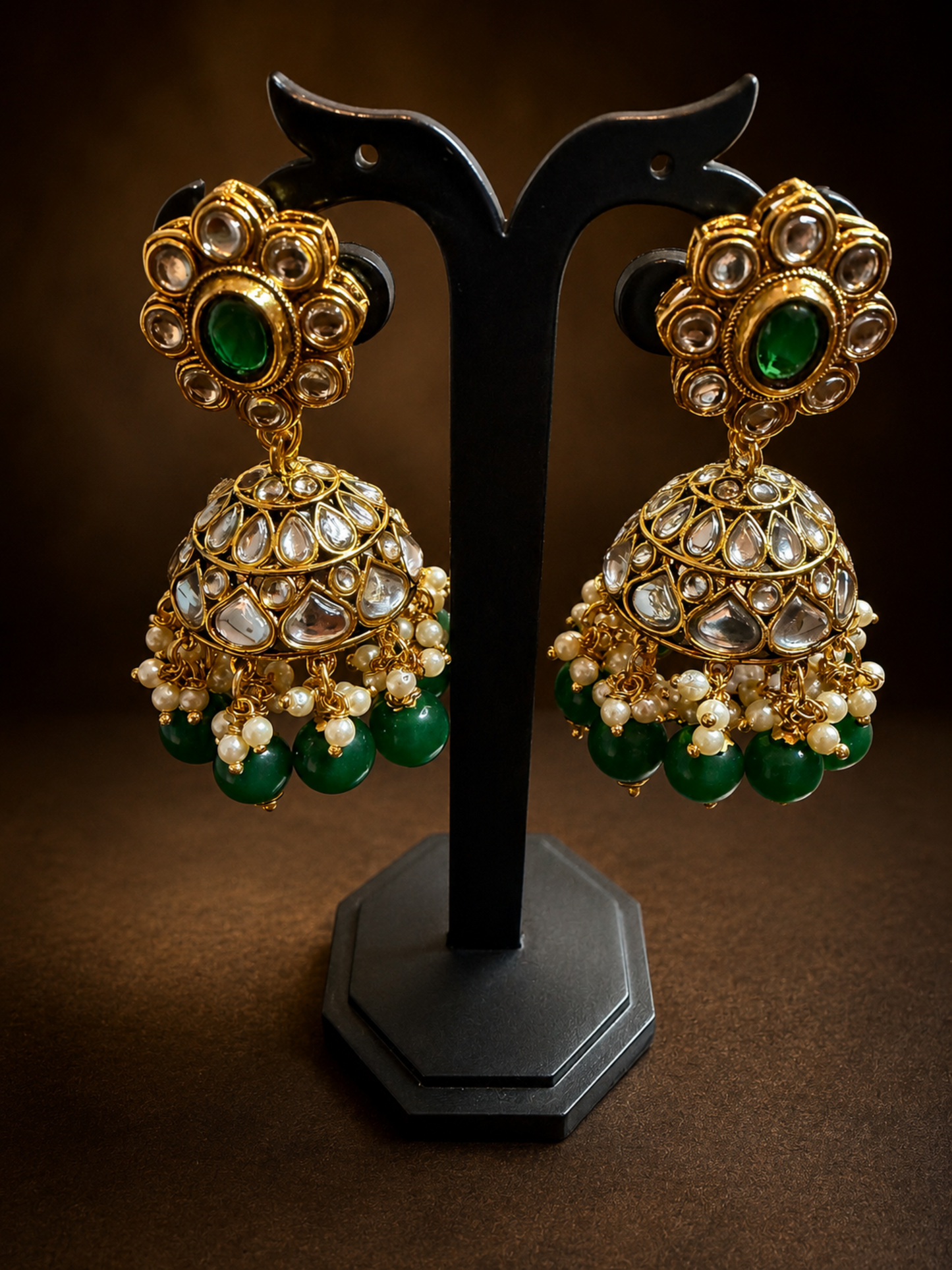 Kundan Green Necklace Set