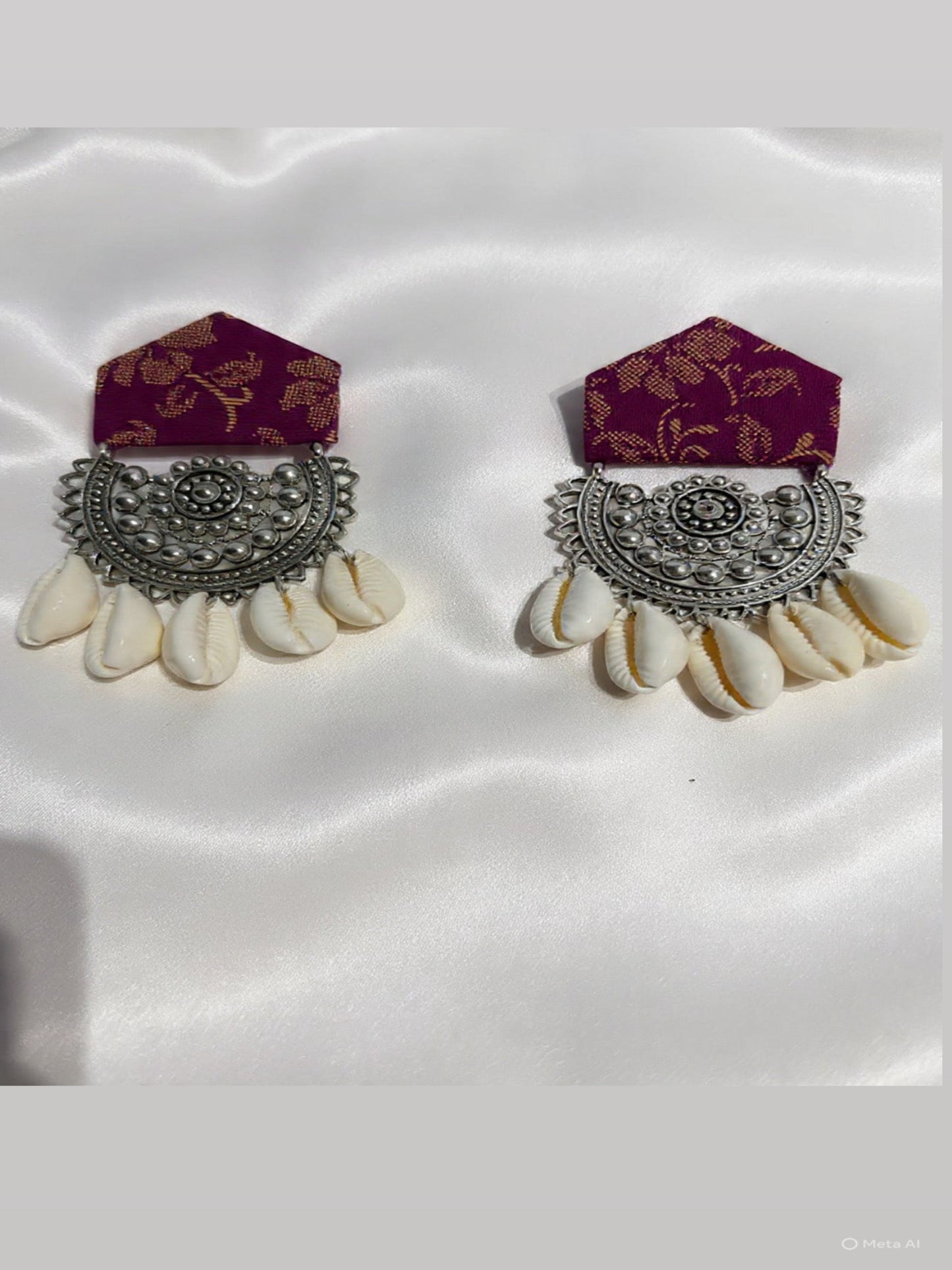 Fabric Cowrie/Kodi Earrings