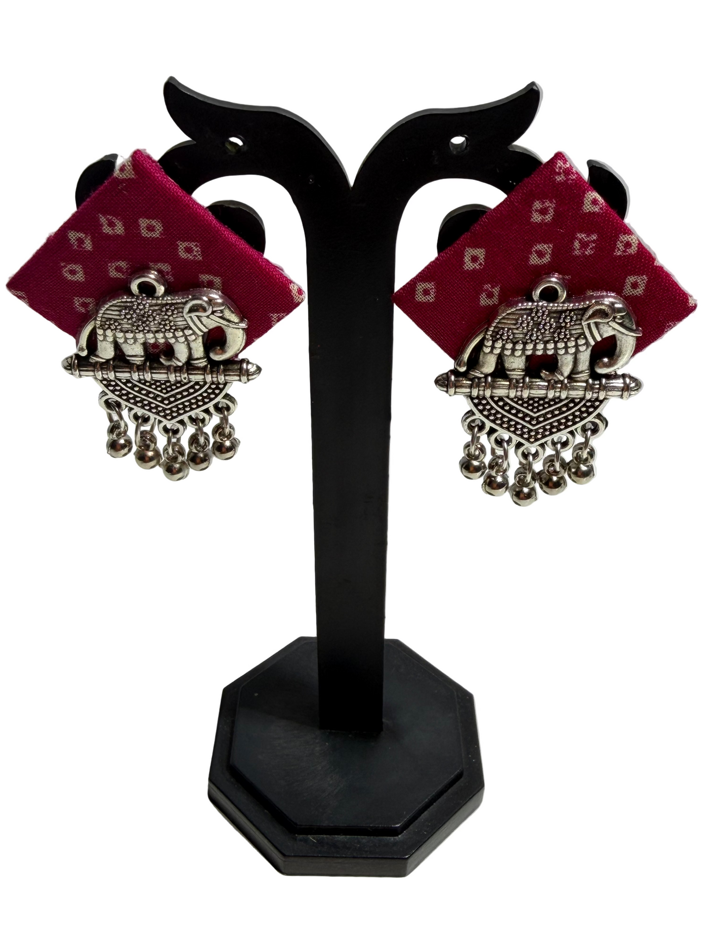 Fabric Elephant Earrings