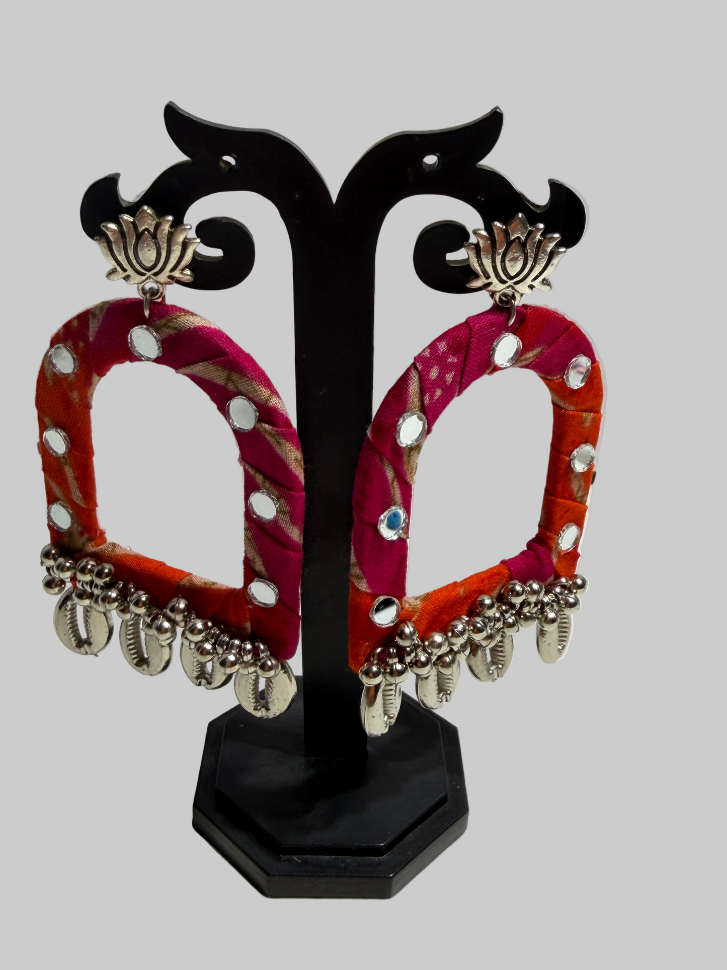 Cowrie/Kodi fabric Earrings