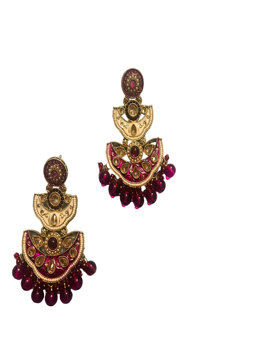Pink & White Earrings