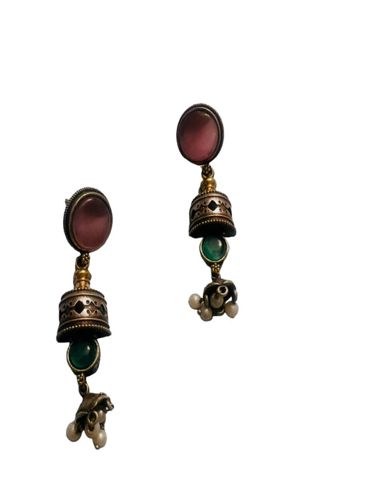 Dual Tone Earrings