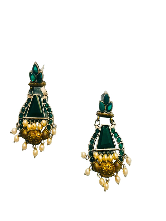 Green Stone Earrings
