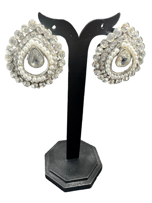 Silver Plated Diamond studs