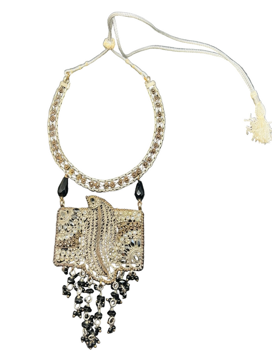Silver plated with Antique work Choker