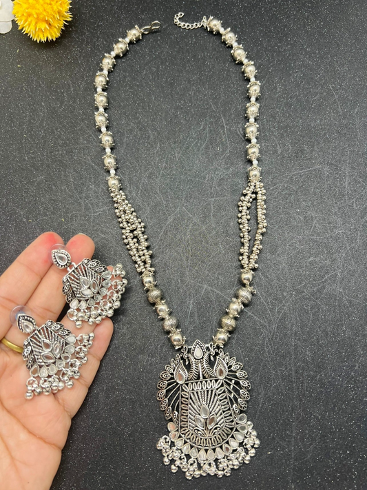 German Silver Ghungru theme Long Necklace