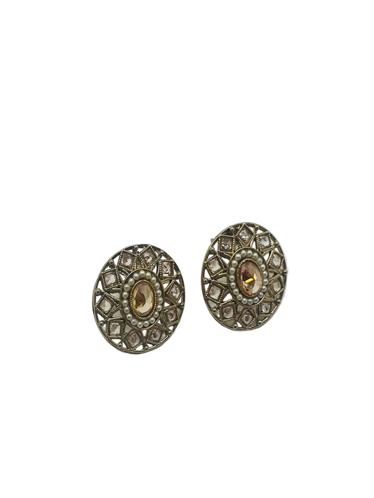 Bronze Uncut Diamond Studs