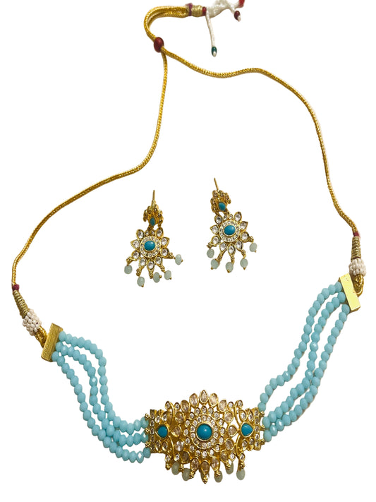 Crystal Choker/Necklace Set