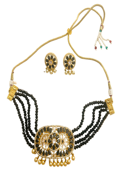 Crystal and Diamond Choker/Necklace Set