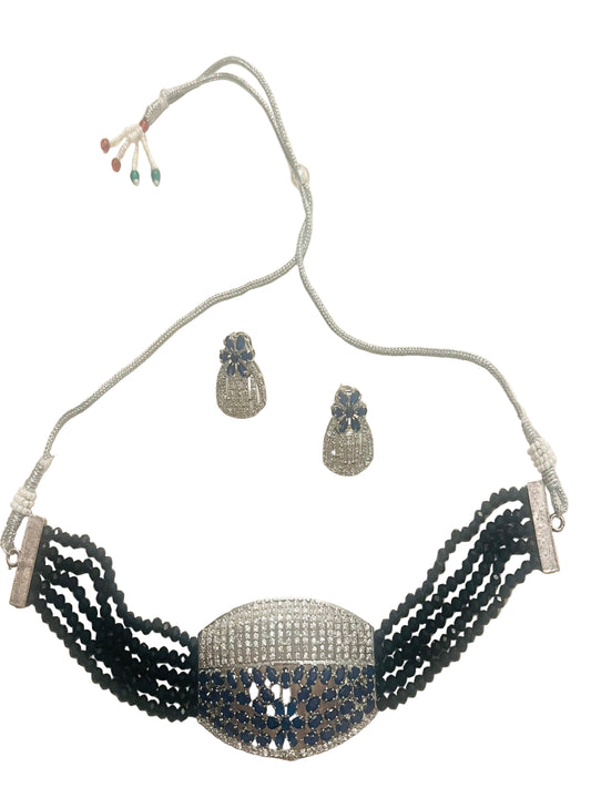 Crystal and Diamond Choker / Necklace Set