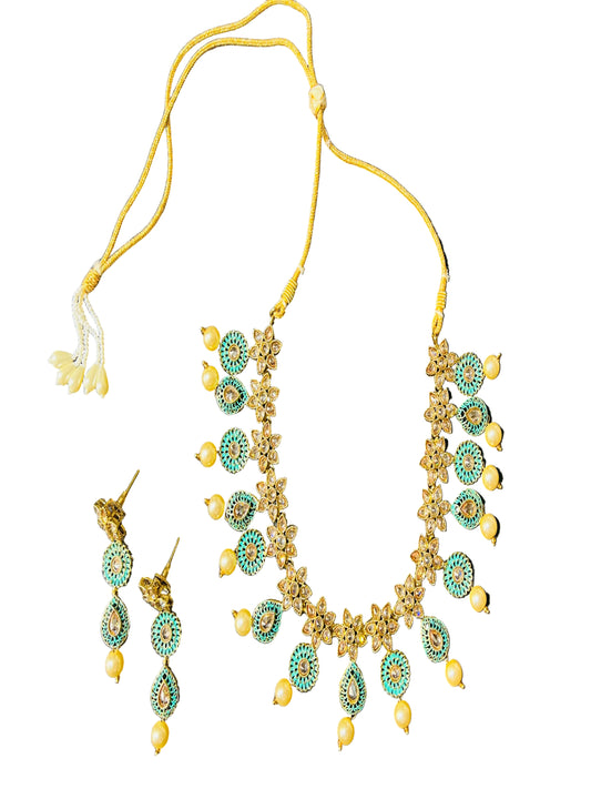 Meenakari Necklace with earrings.