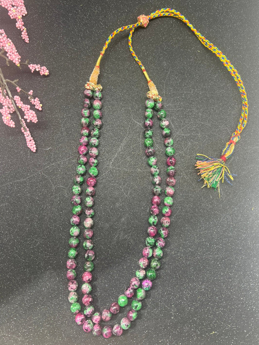 Bead Two Line Necklace