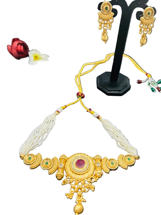 Rajwadi Pearl Necklace