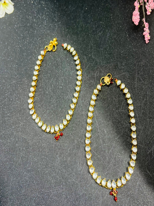 Kundan Anklets