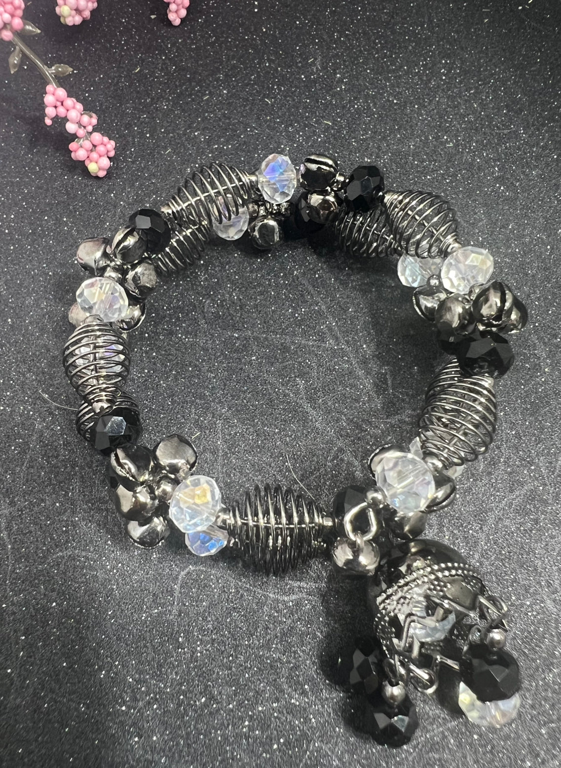 Oxidize Ghungru and beads Bracelet.