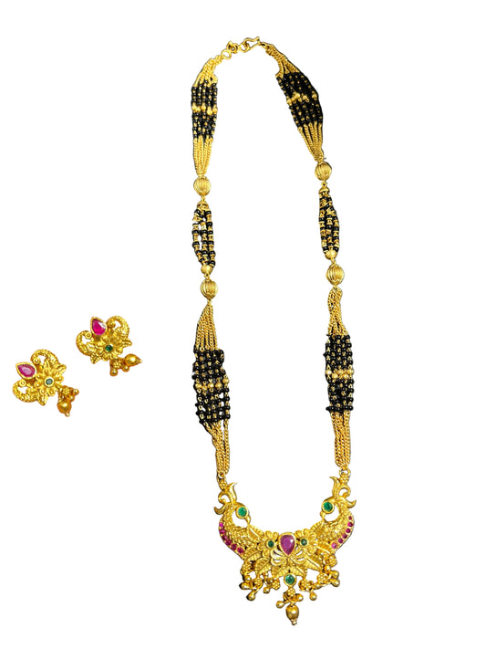 Rajwadi Mangalsutra with Earrings
