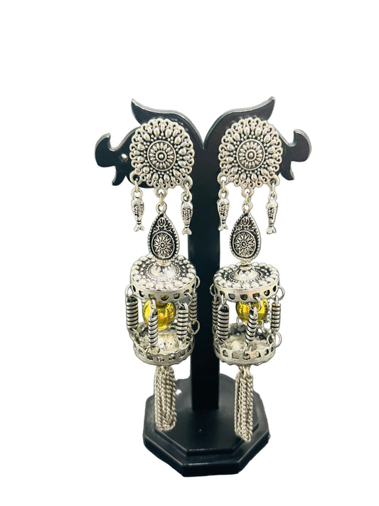 Dual-tone German Silver Earrings