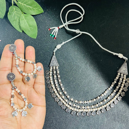 German Silver Layered Necklace