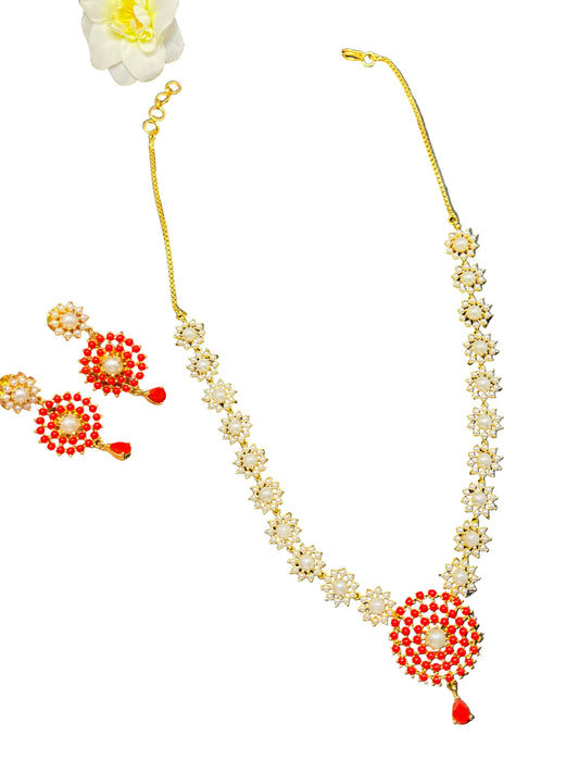 Gold Plated Pearl Necklace