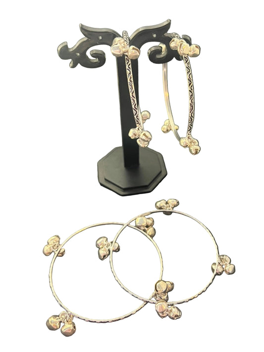 Ghungroo Silver Plated Bangles.