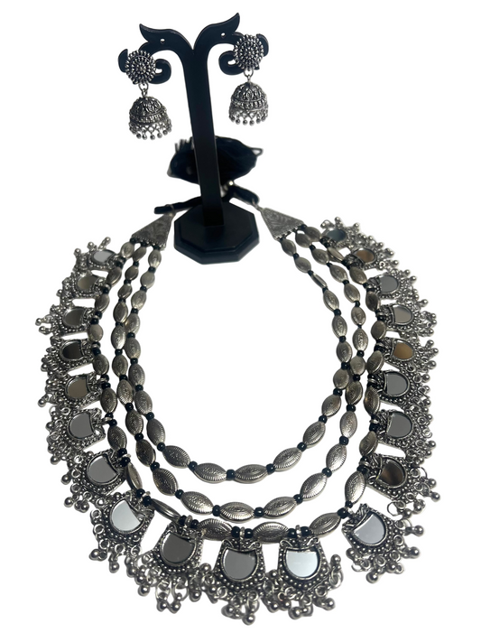 Layered Dholki Design Necklace Set