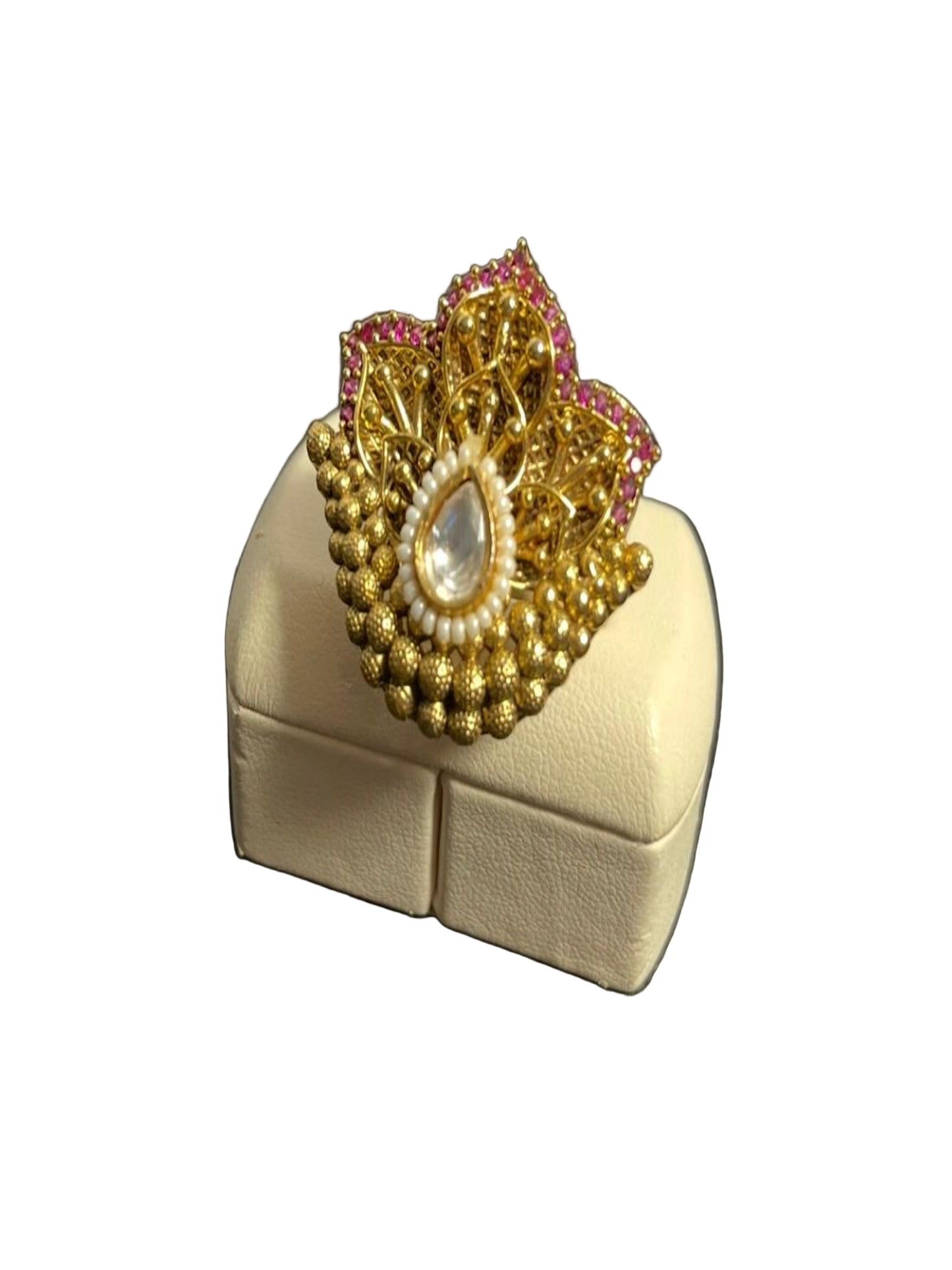 Gold Plated Leaf Ring