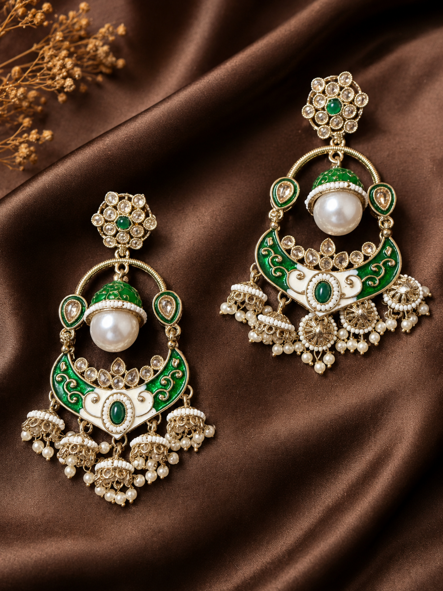 Meenakari Long Earrings