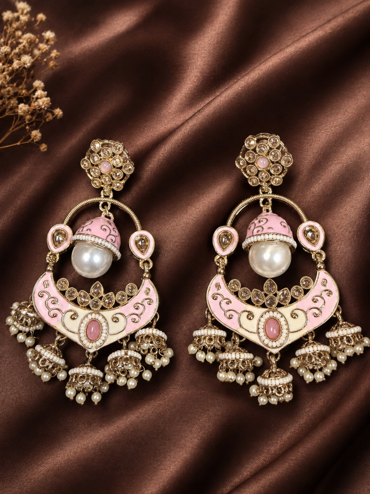 Meenakari Long Earrings