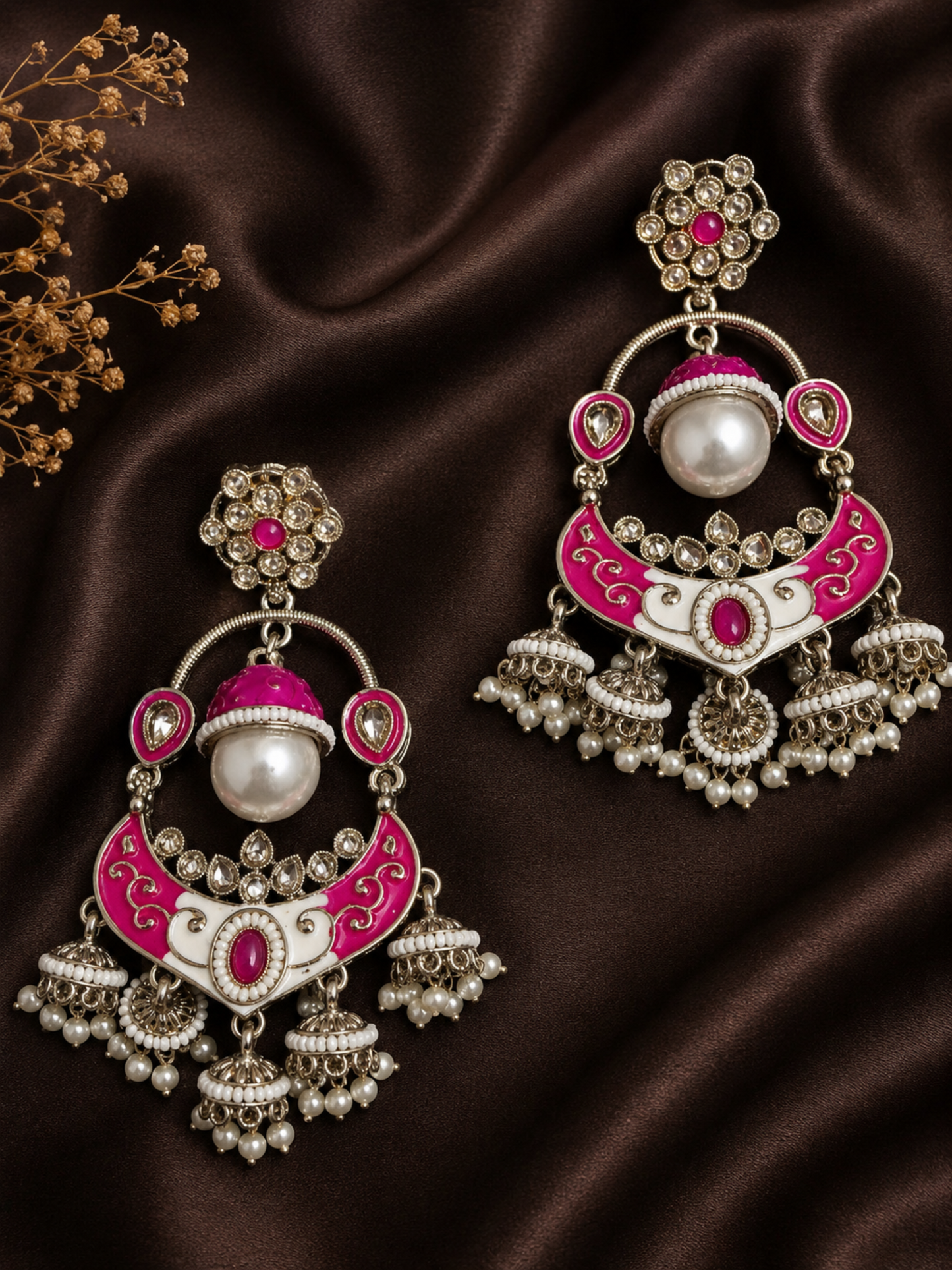 Meenakari Long Earrings