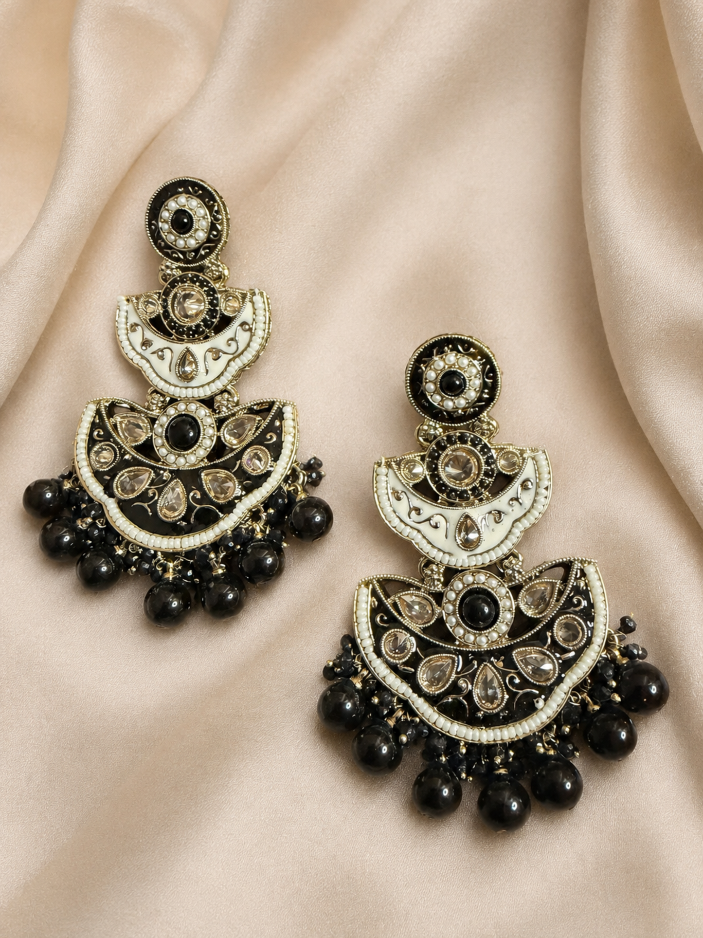 Meenakari & Uncut Diamond Earrings
