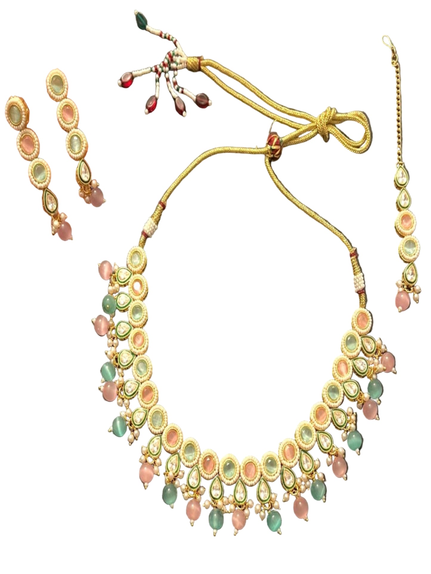 Stonework Choker/ Necklace Set