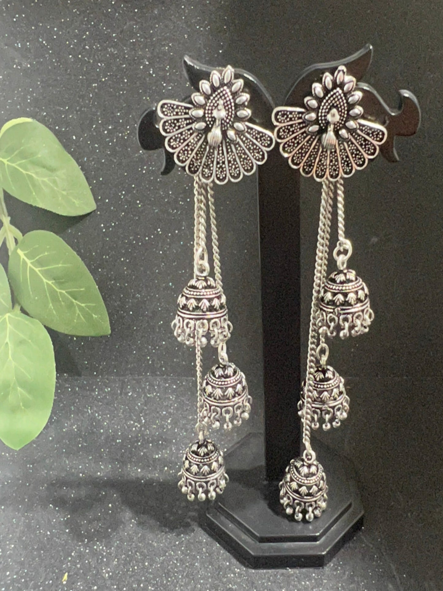 Peacock Layered Earrings