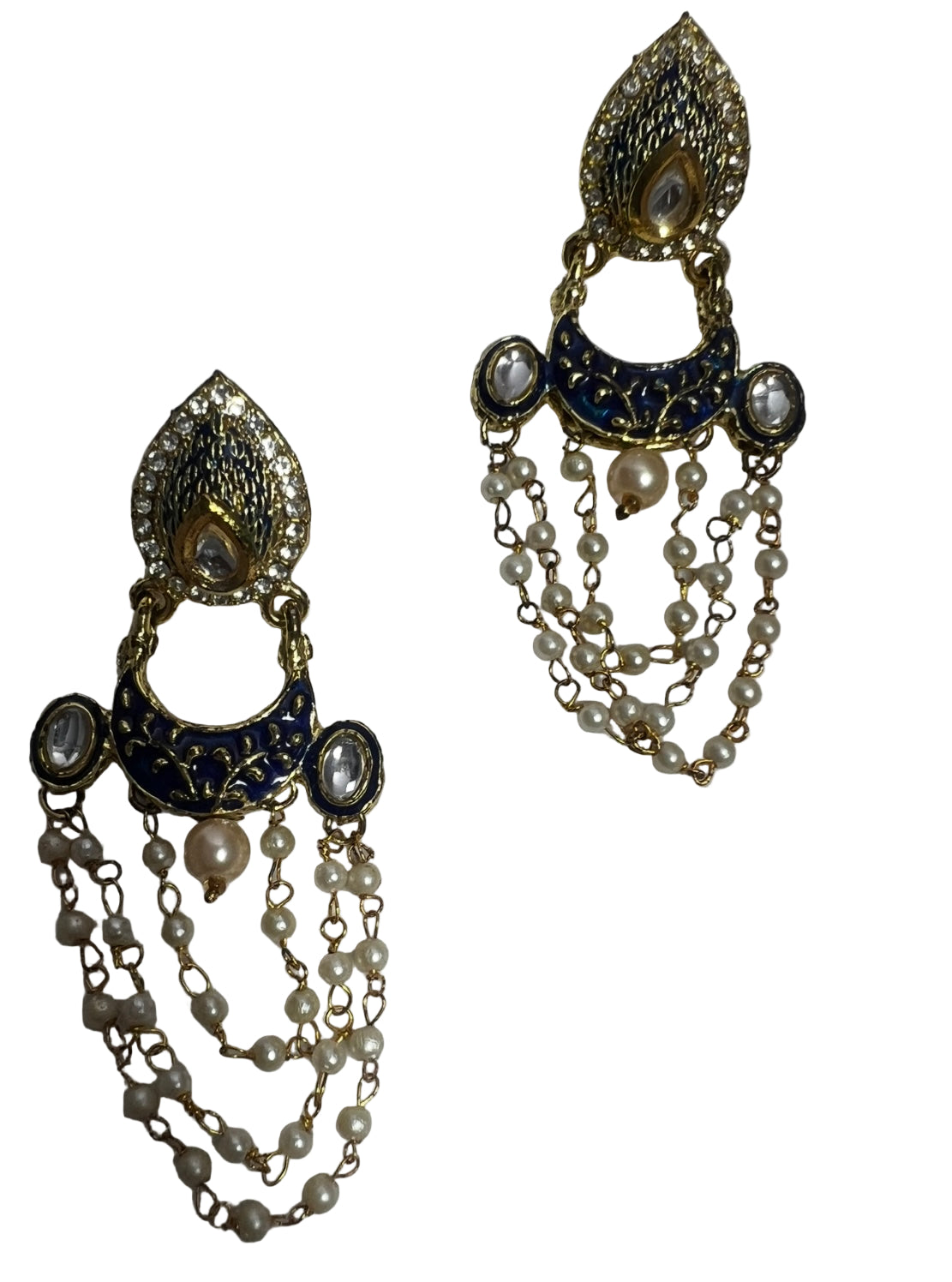Meenakari Pearl Earrings