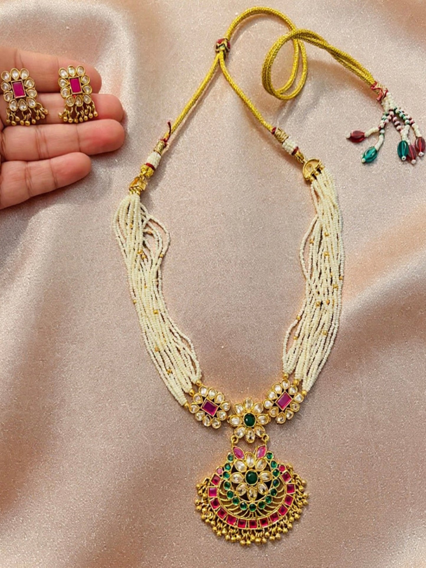 Pearl & Gold Necklace Set