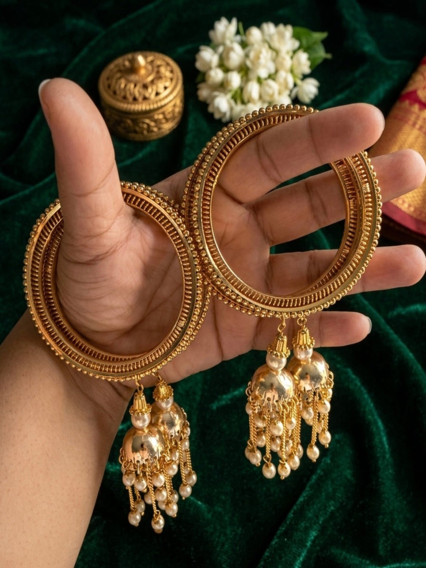 Pearl Tassle Bangles