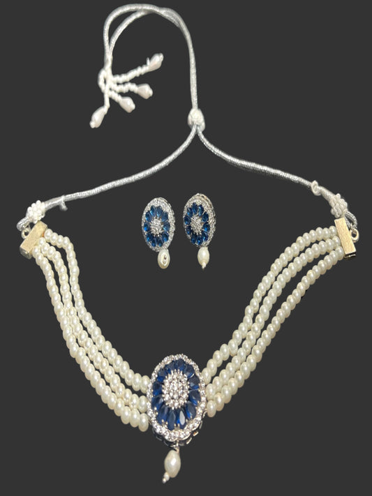 Pearl & Diamond Choker/ Necklace set