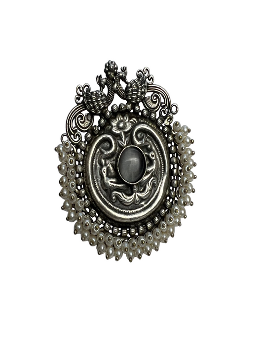 Pearl Peacock Ring