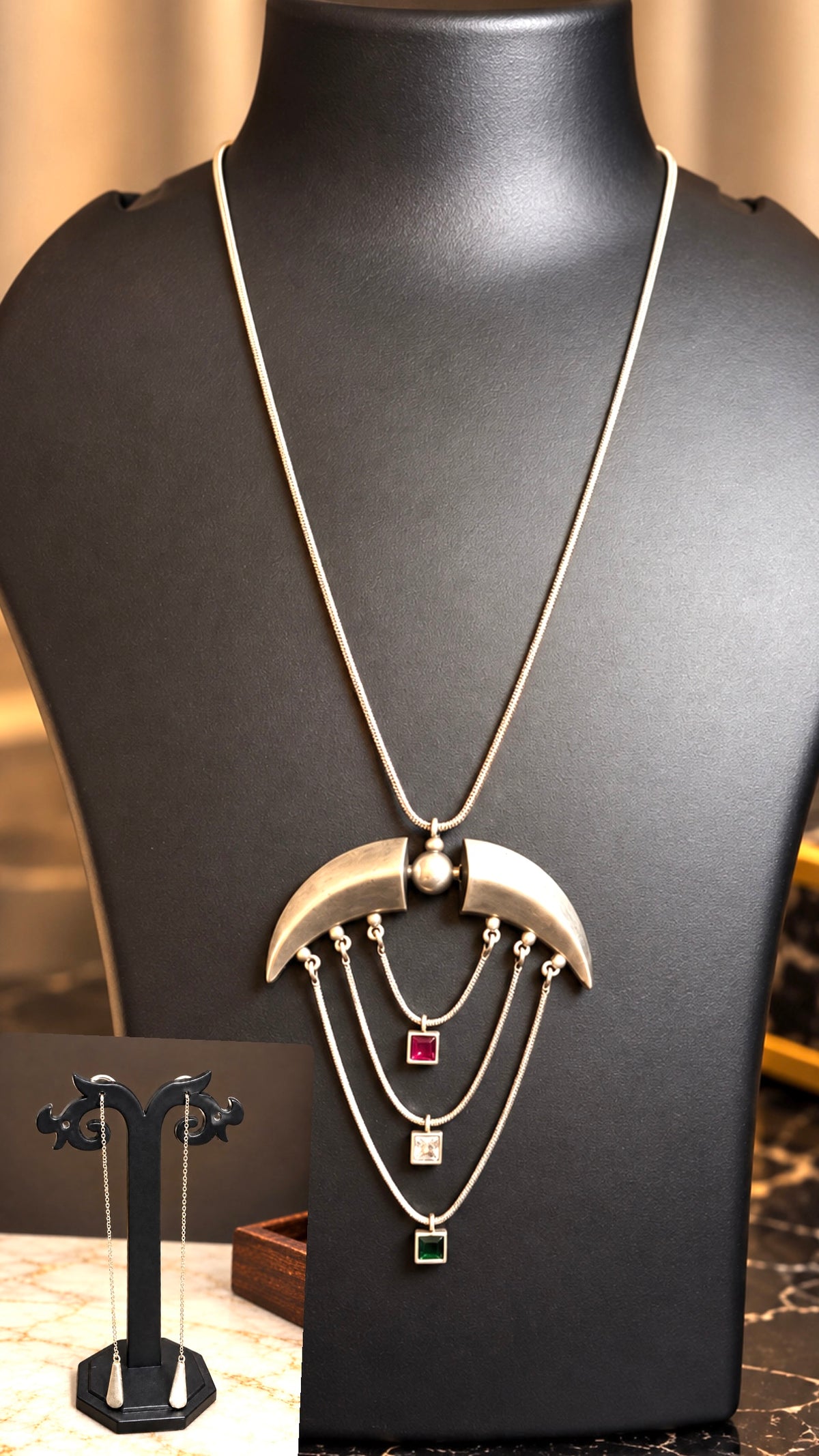 German Silver Long Necklace
