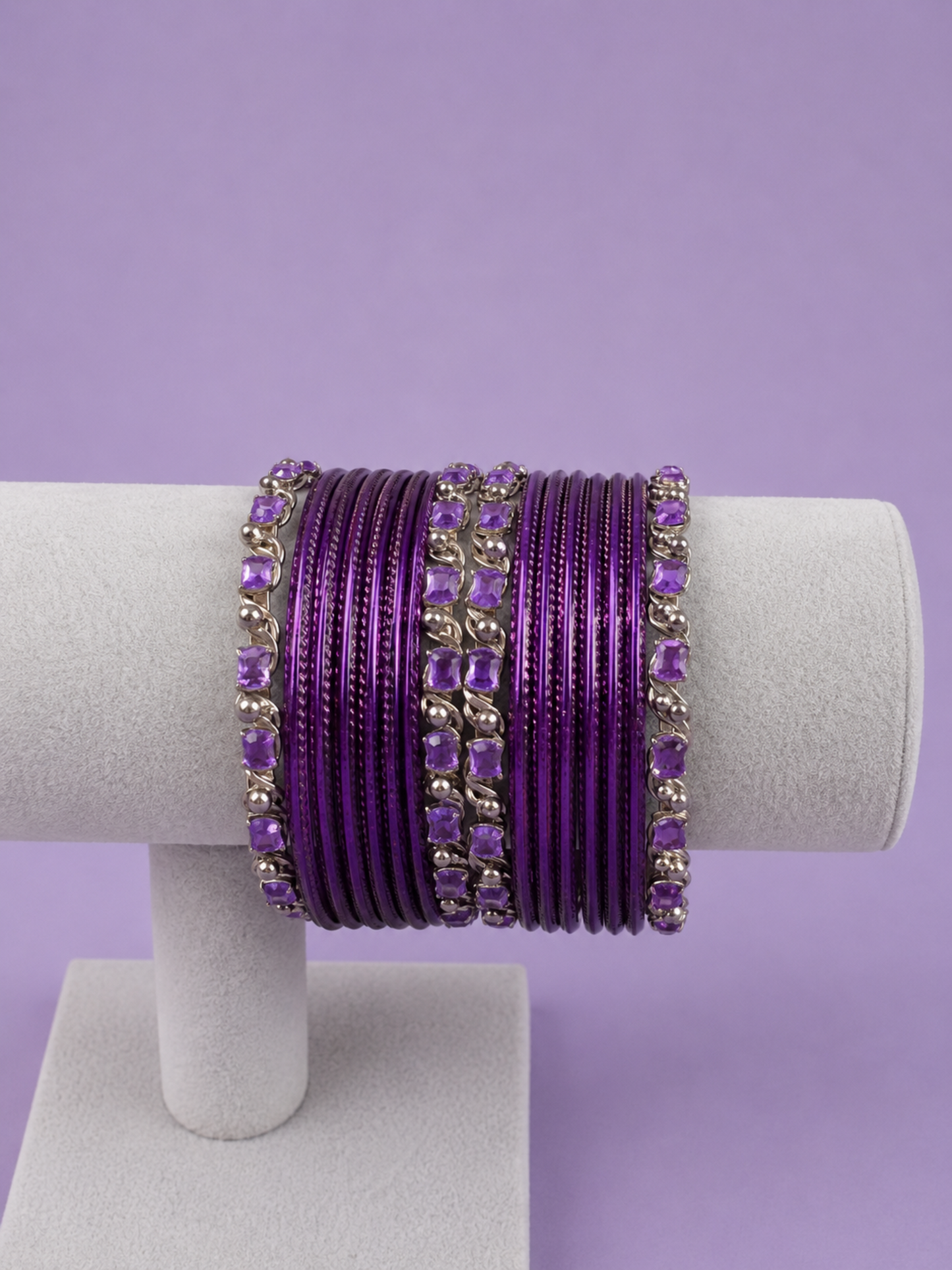 Purple and Orange Bangle Sets. Size 2.8