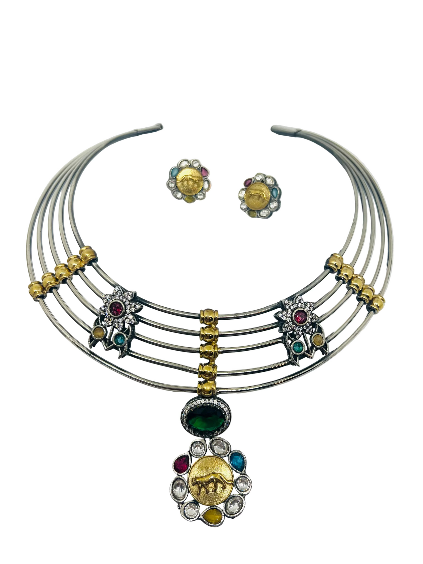 Sabyasachi Dual Tone Hasdi / Necklace Set