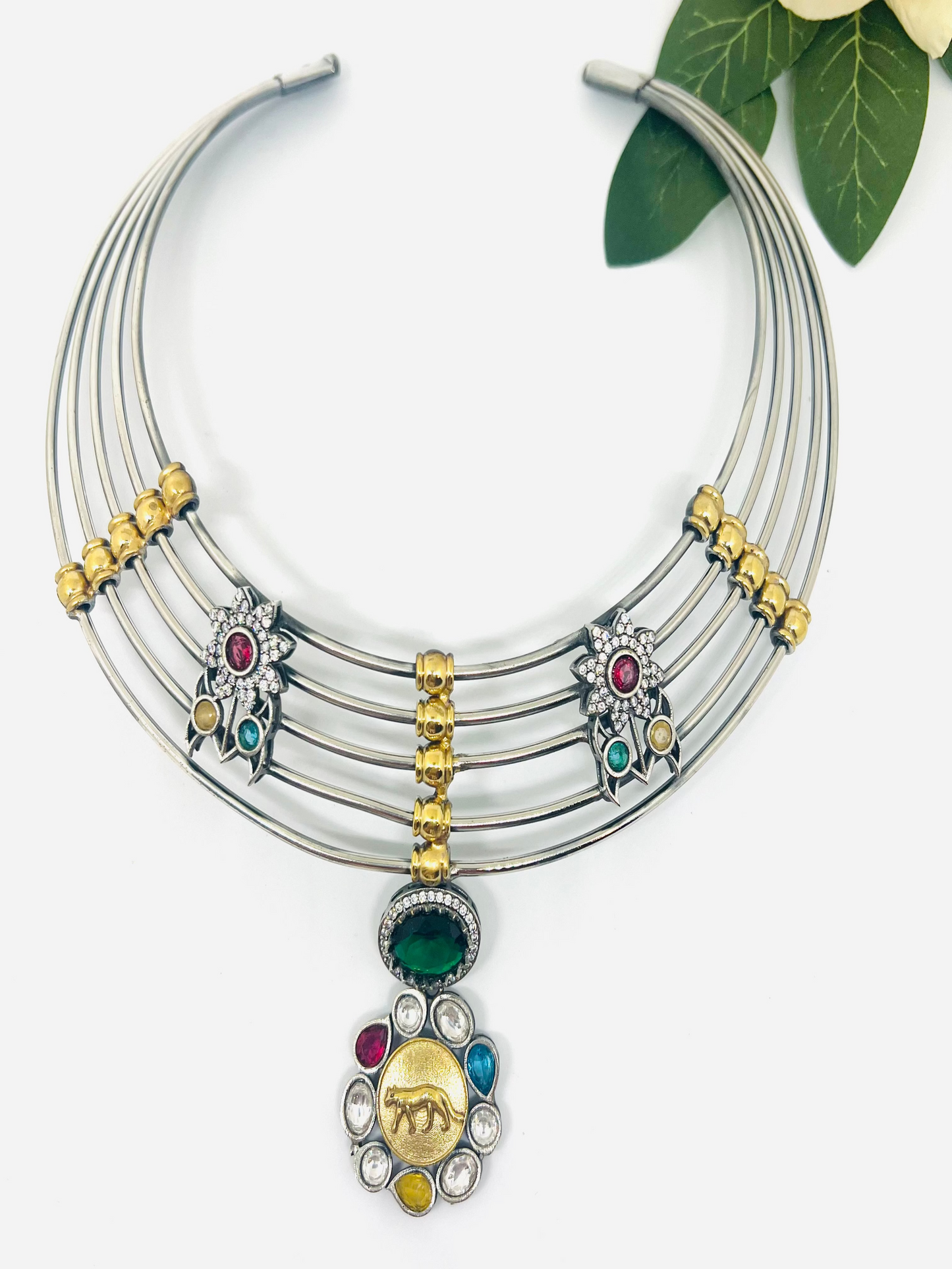 Sabyasachi Dual Tone Hasdi / Necklace Set