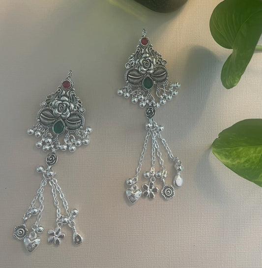 Silver plated Saree pin