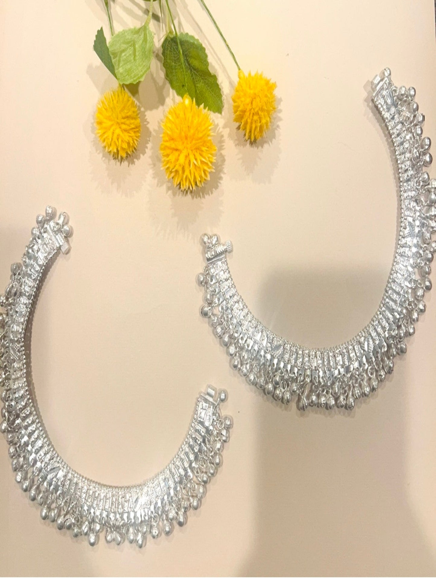 Silver Plated Ghungroo Anklets